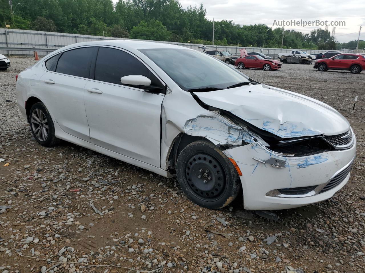 2015 Chrysler 200 Limited White vin: 1C3CCCAB7FN562029