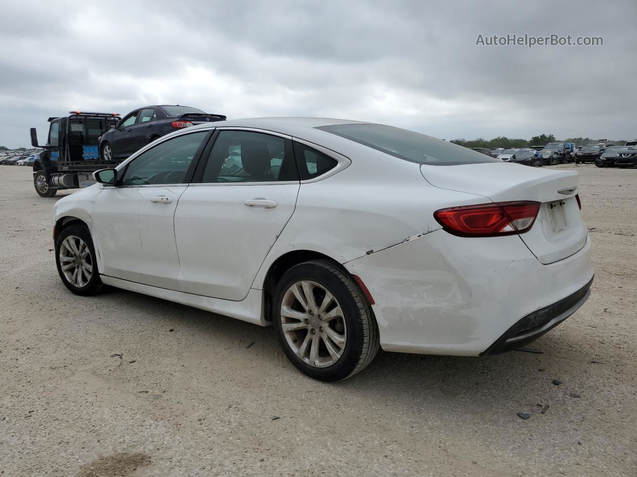 2015 Chrysler 200 Limited White vin: 1C3CCCAB7FN623119