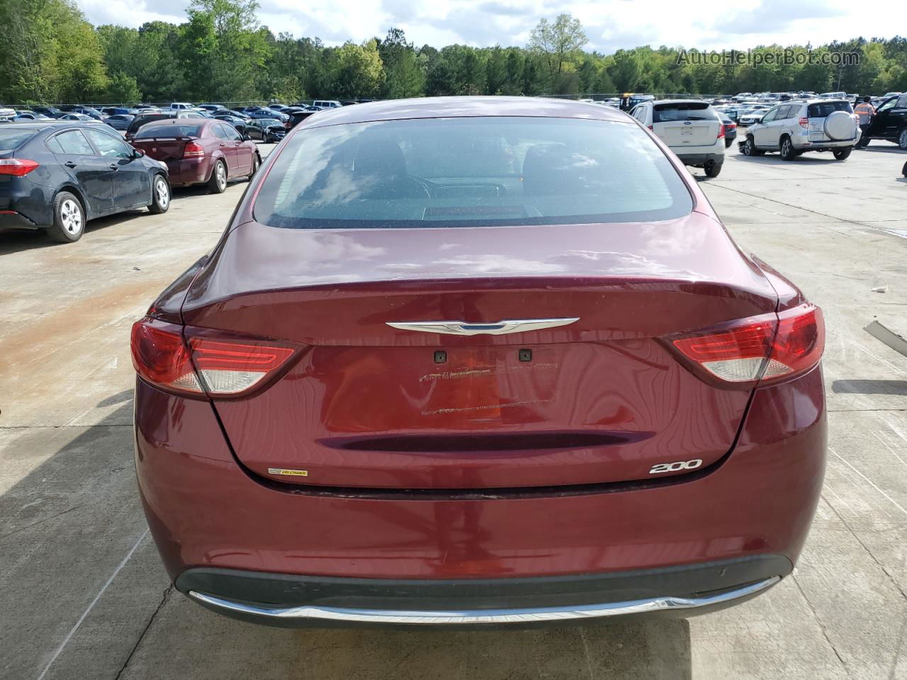 2015 Chrysler 200 Limited Burgundy vin: 1C3CCCAB7FN632905