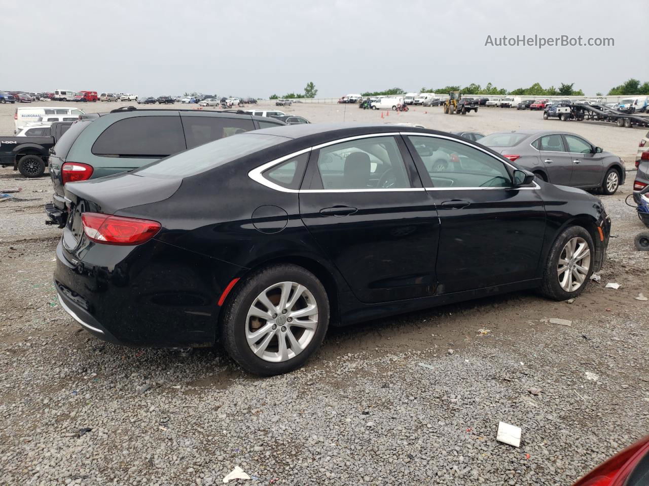 2015 Chrysler 200 Limited Black vin: 1C3CCCAB7FN654581