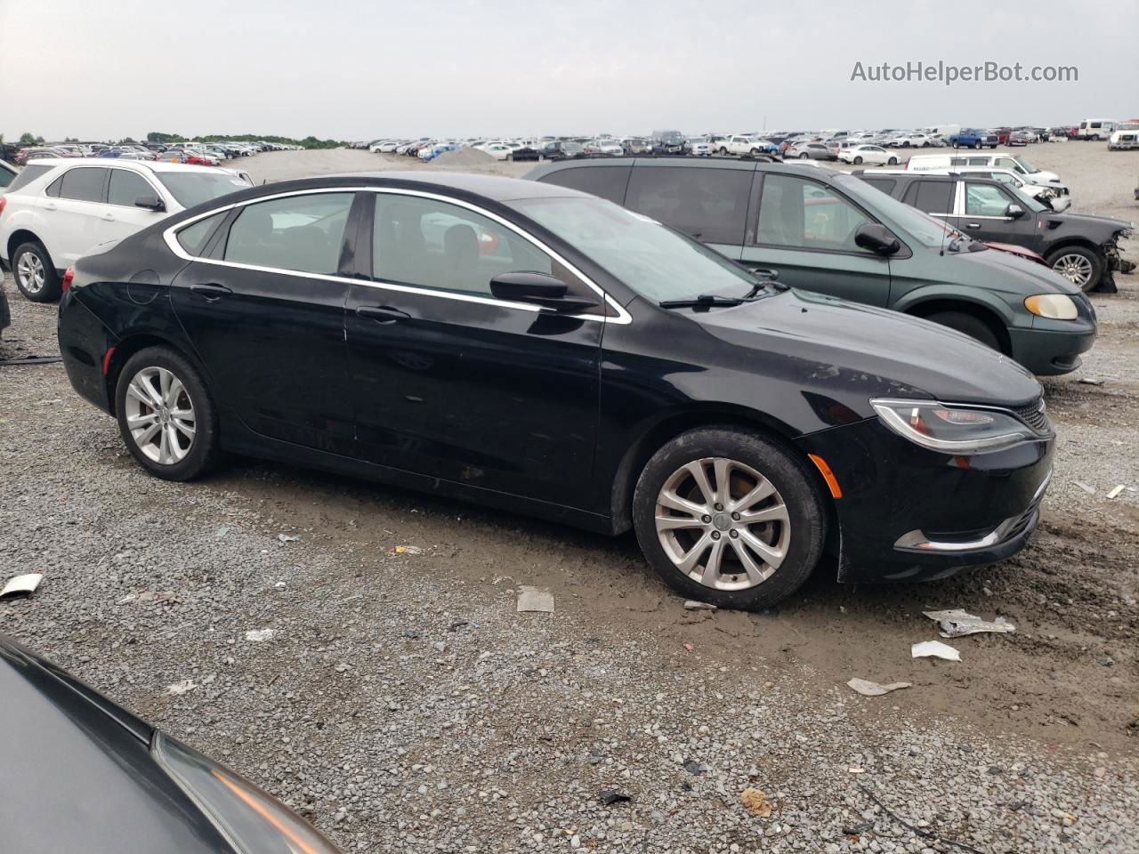 2015 Chrysler 200 Limited Black vin: 1C3CCCAB7FN654581