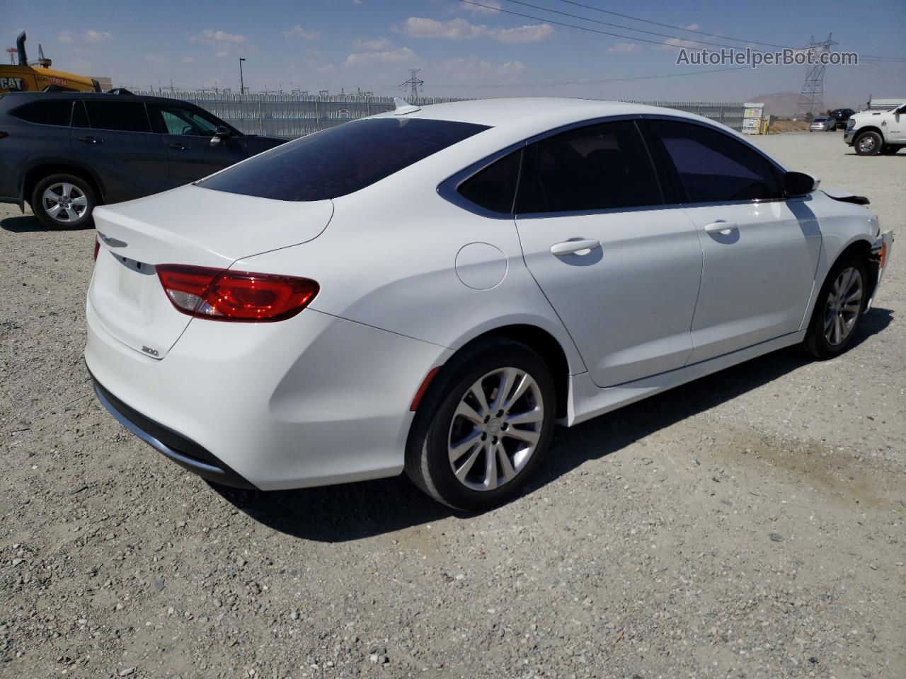 2015 Chrysler 200 Limited White vin: 1C3CCCAB7FN663233