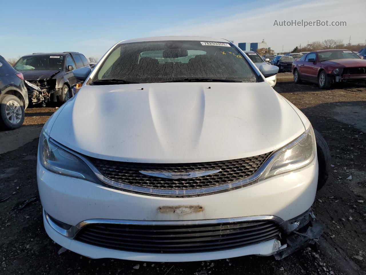 2015 Chrysler 200 Limited White vin: 1C3CCCAB7FN713967