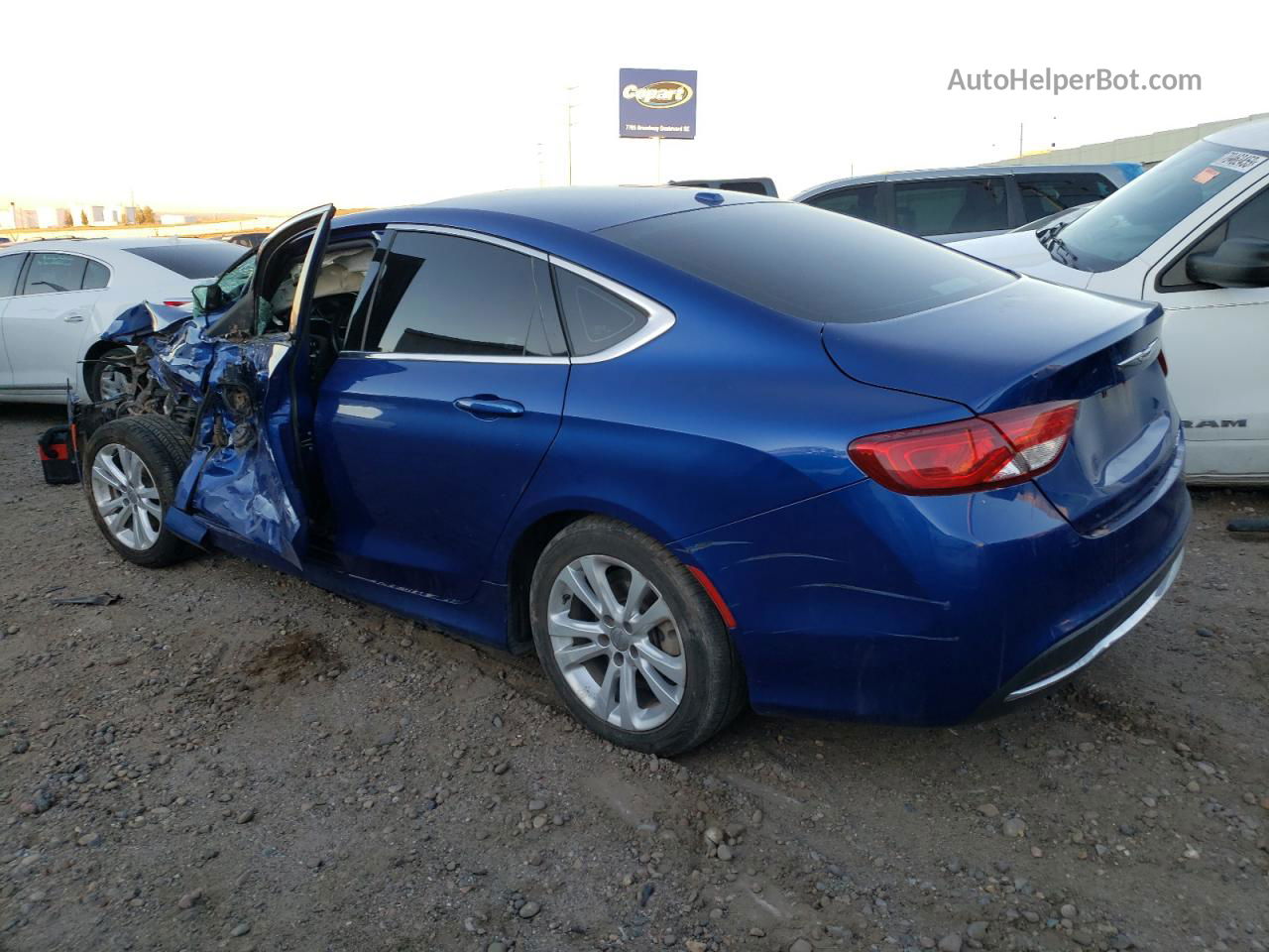 2015 Chrysler 200 Limited Blue vin: 1C3CCCAB7FN716075