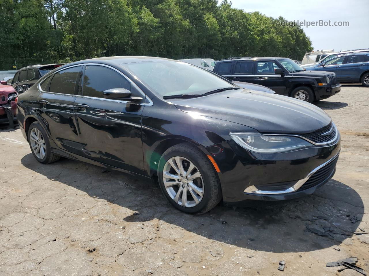 2015 Chrysler 200 Limited Black vin: 1C3CCCAB7FN720241