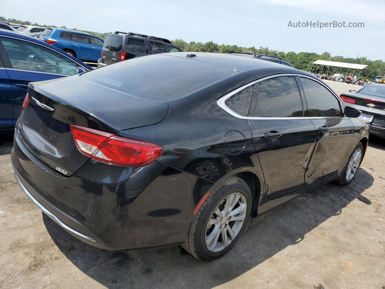 2015 Chrysler 200 Limited Black vin: 1C3CCCAB7FN720241