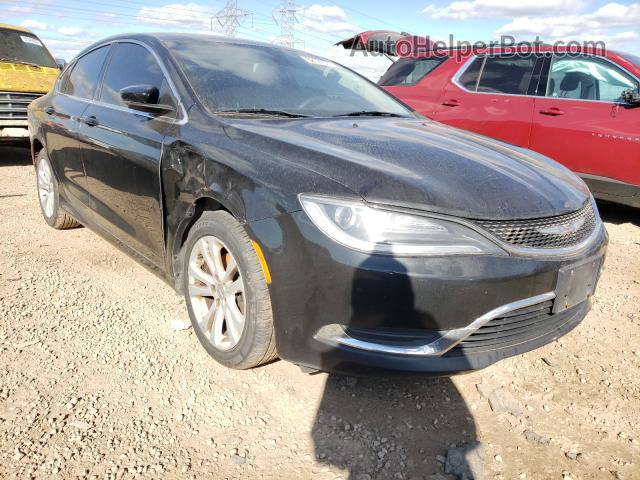 2015 Chrysler 200 Limited Black vin: 1C3CCCAB7FN738013