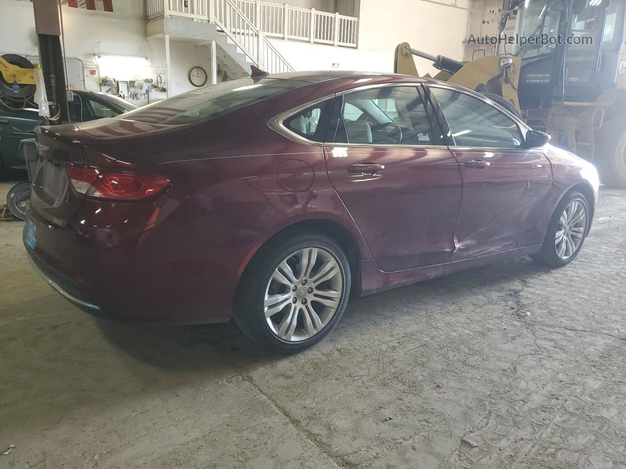 2016 Chrysler 200 Limited Maroon vin: 1C3CCCAB7GN118747