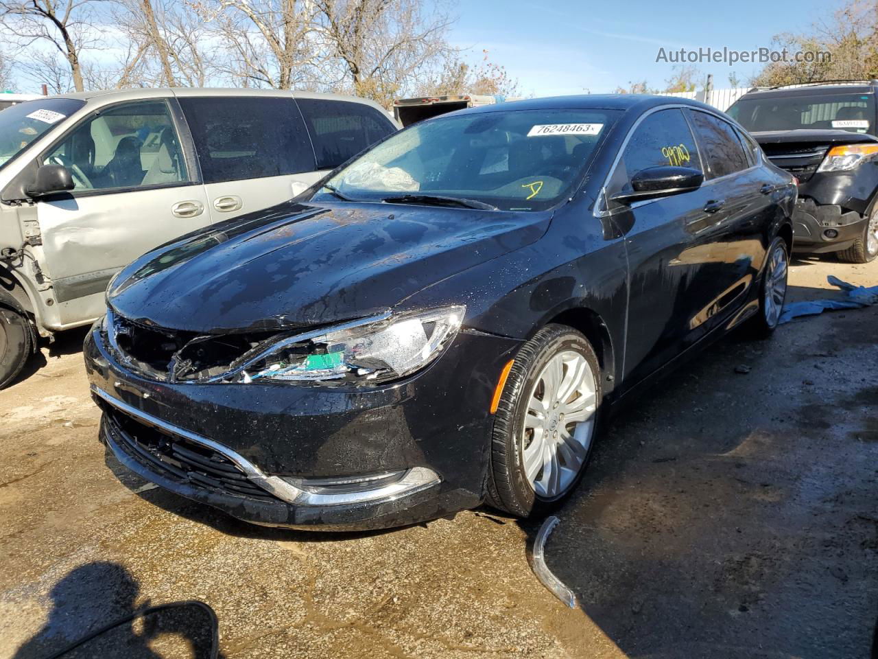 2016 Chrysler 200 Limited Black vin: 1C3CCCAB7GN145687