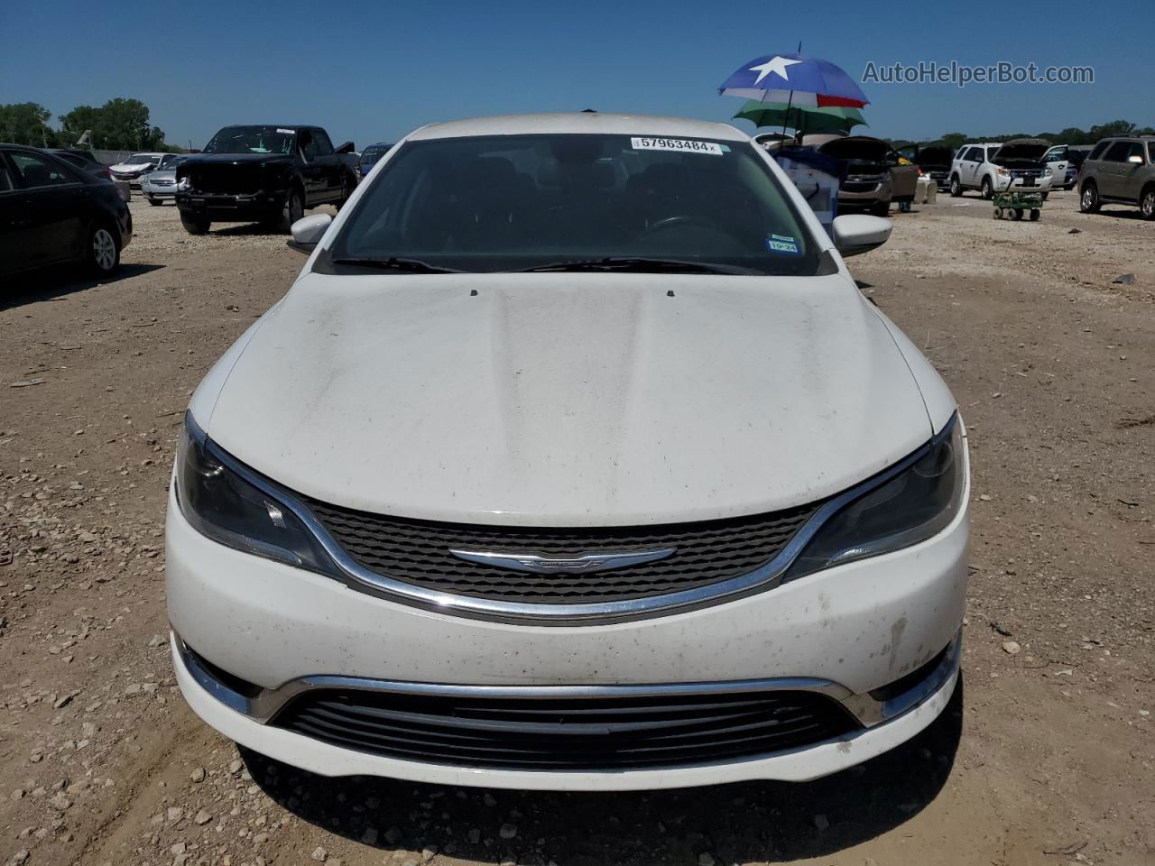 2016 Chrysler 200 Limited White vin: 1C3CCCAB7GN164353