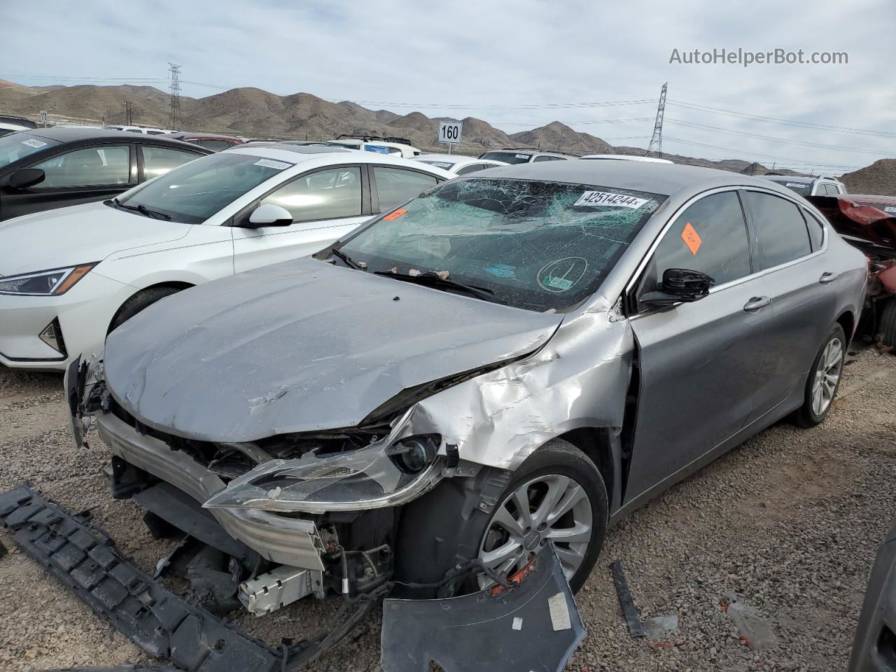 2016 Chrysler 200 Limited Silver vin: 1C3CCCAB7GN166412