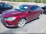 2016 Chrysler 200 Limited Red vin: 1C3CCCAB7GN169245