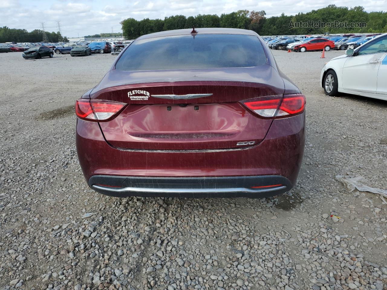 2017 Chrysler 200 Limited Burgundy vin: 1C3CCCAB7HN502674