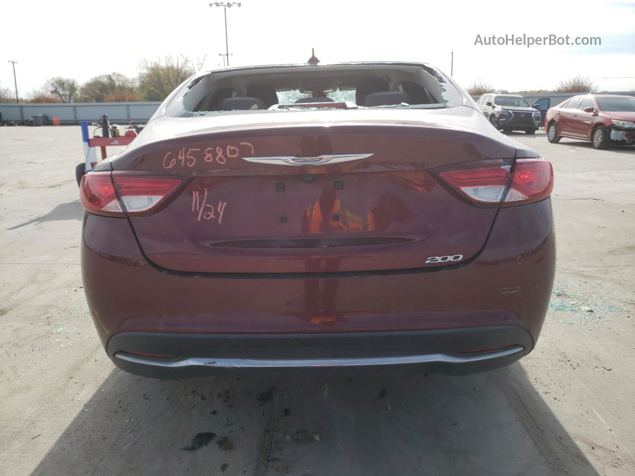 2017 Chrysler 200 Limited Красный vin: 1C3CCCAB7HN503985