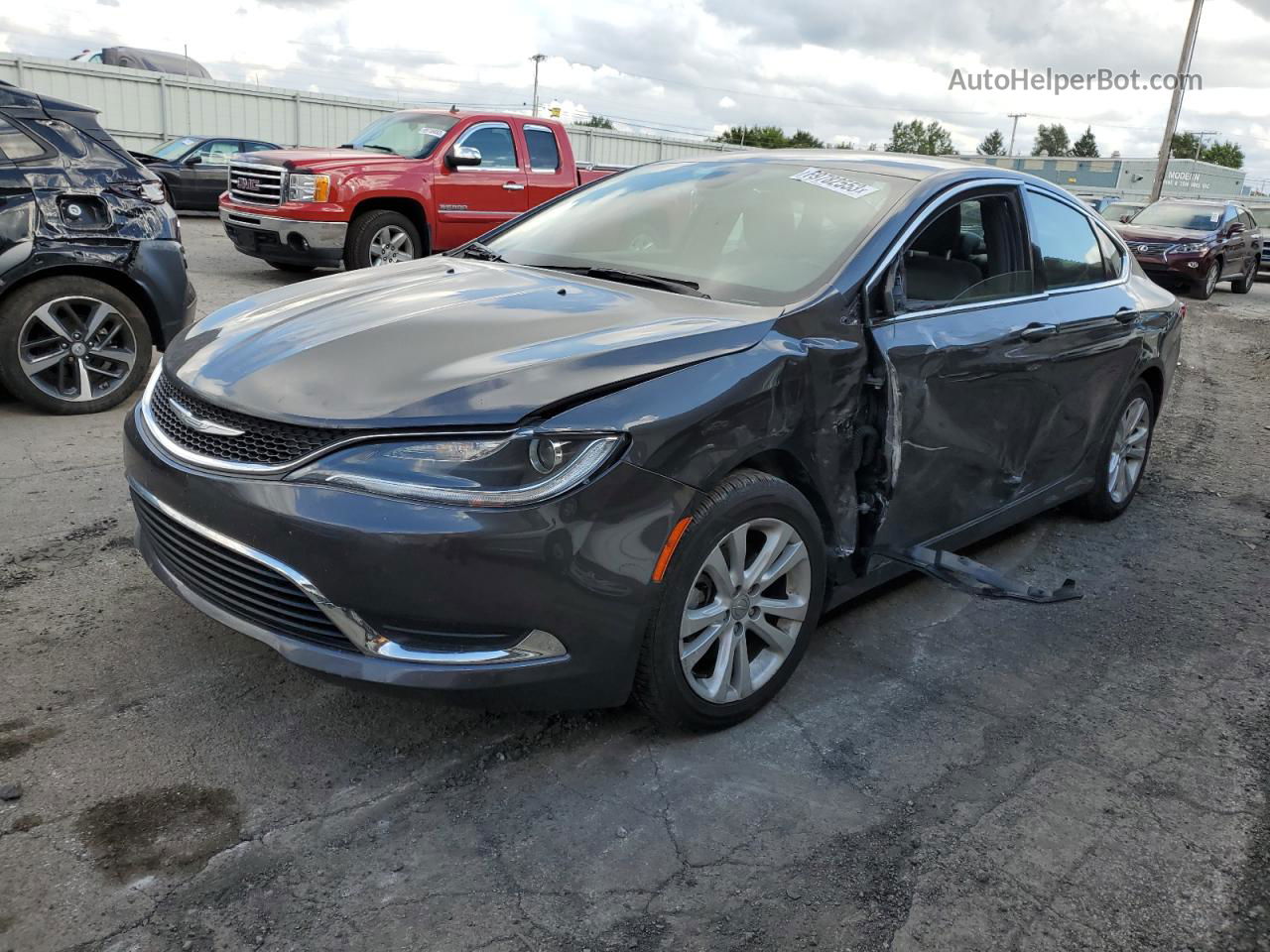 2017 Chrysler 200 Limited Серый vin: 1C3CCCAB7HN509544