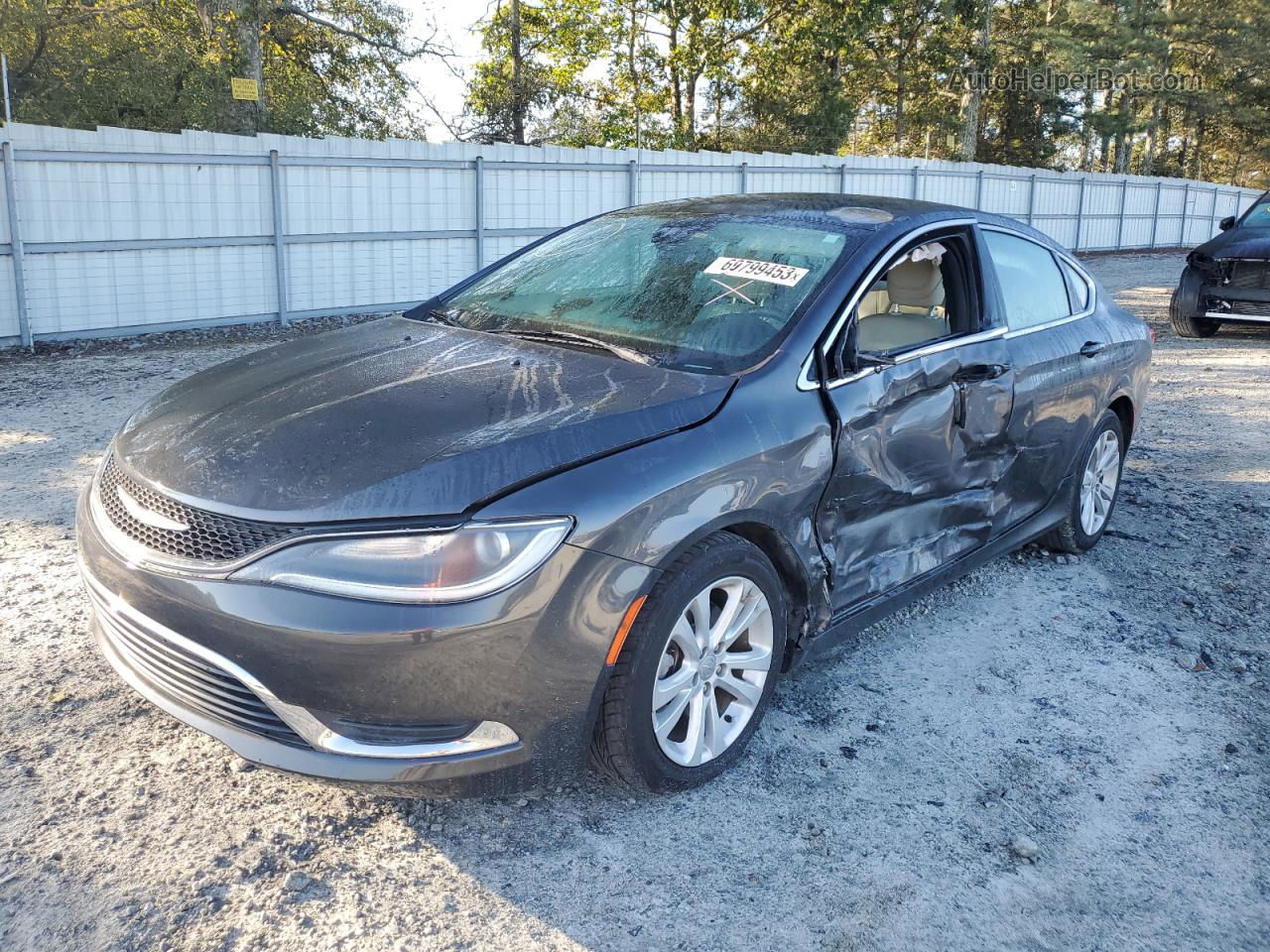 2017 Chrysler 200 Limited Серый vin: 1C3CCCAB7HN511911