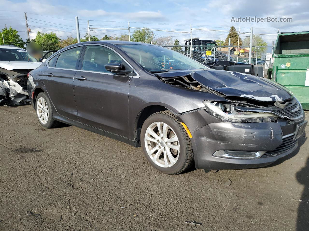 2015 Chrysler 200 Limited Gray vin: 1C3CCCAB8FN529427