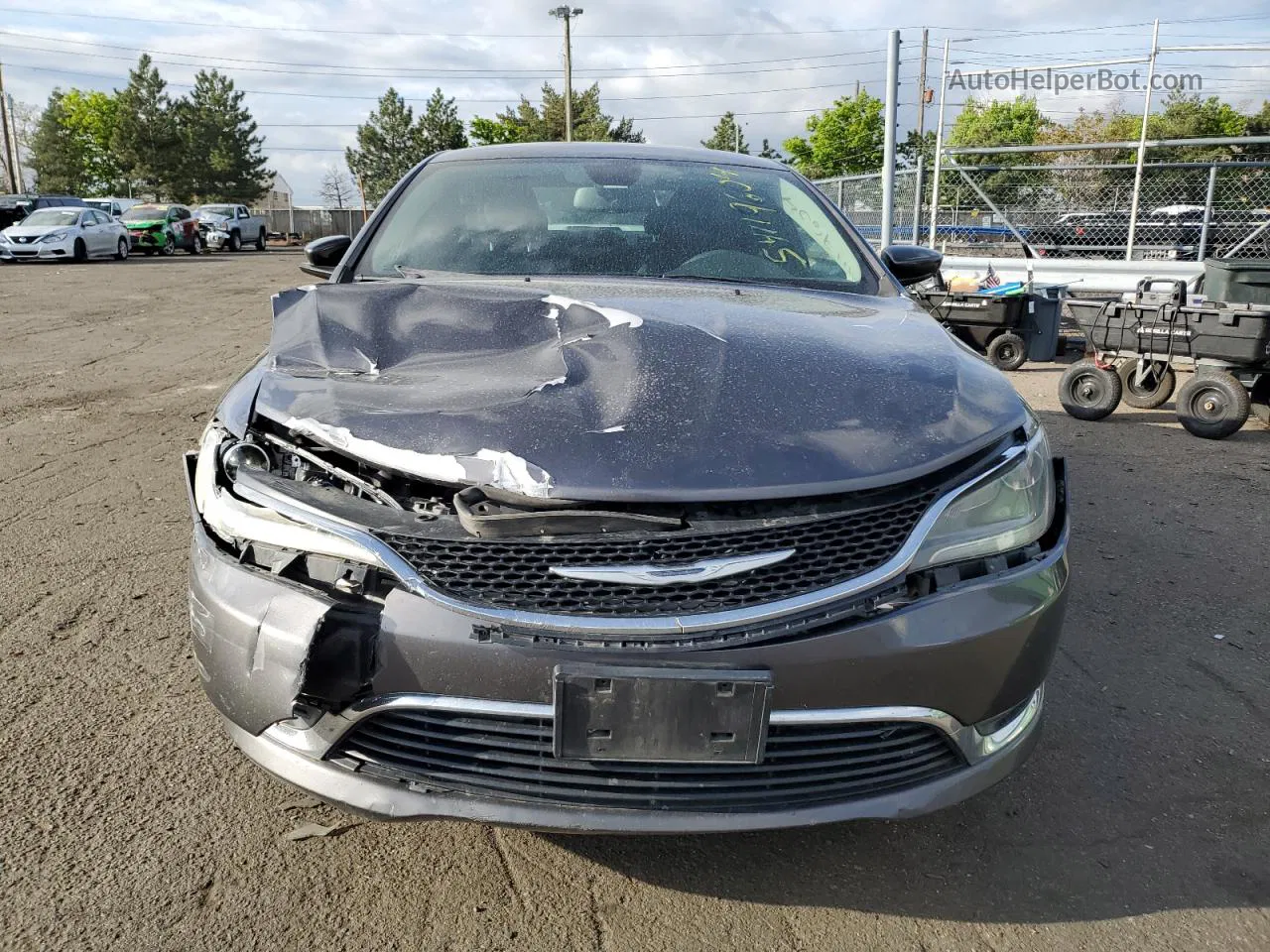 2015 Chrysler 200 Limited Gray vin: 1C3CCCAB8FN529427