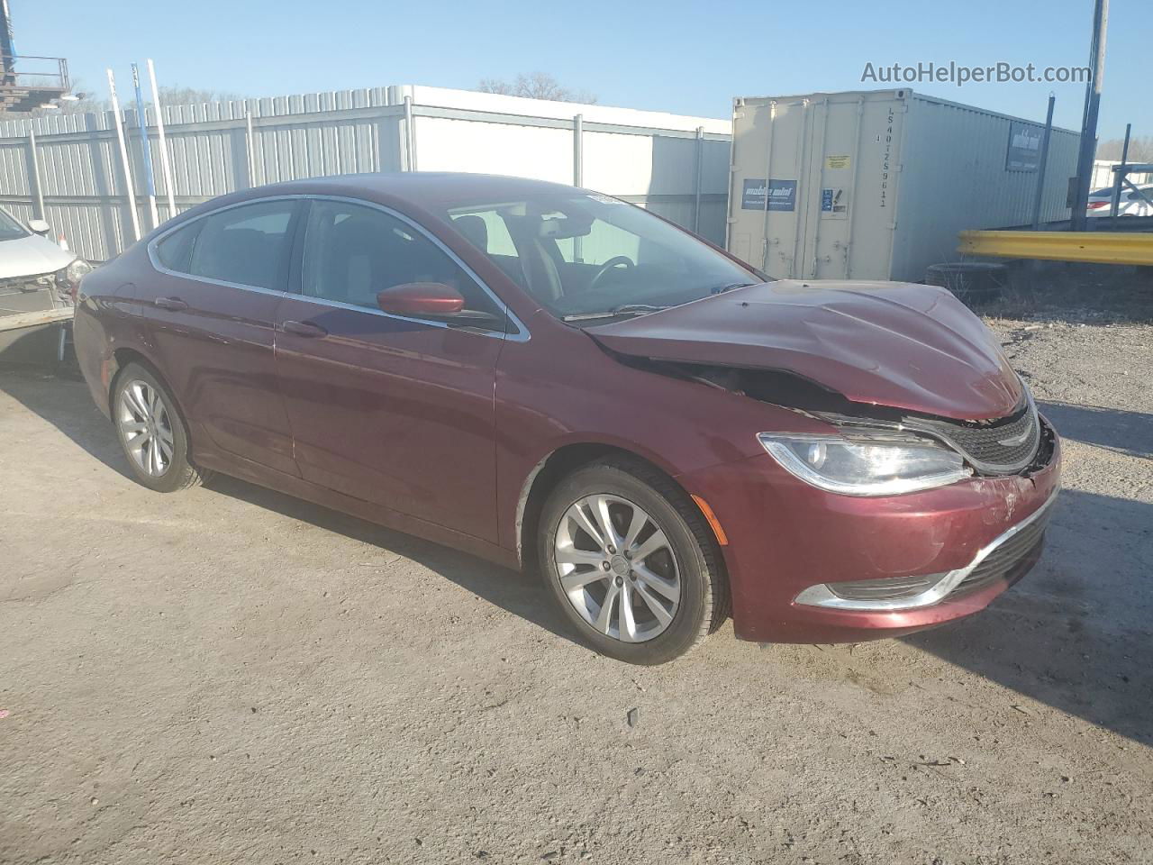 2015 Chrysler 200 Limited Бордовый vin: 1C3CCCAB8FN538080