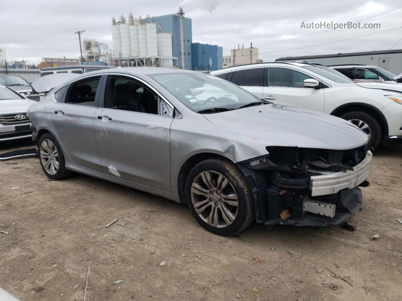 2015 Chrysler 200 Limited Silver vin: 1C3CCCAB8FN546857