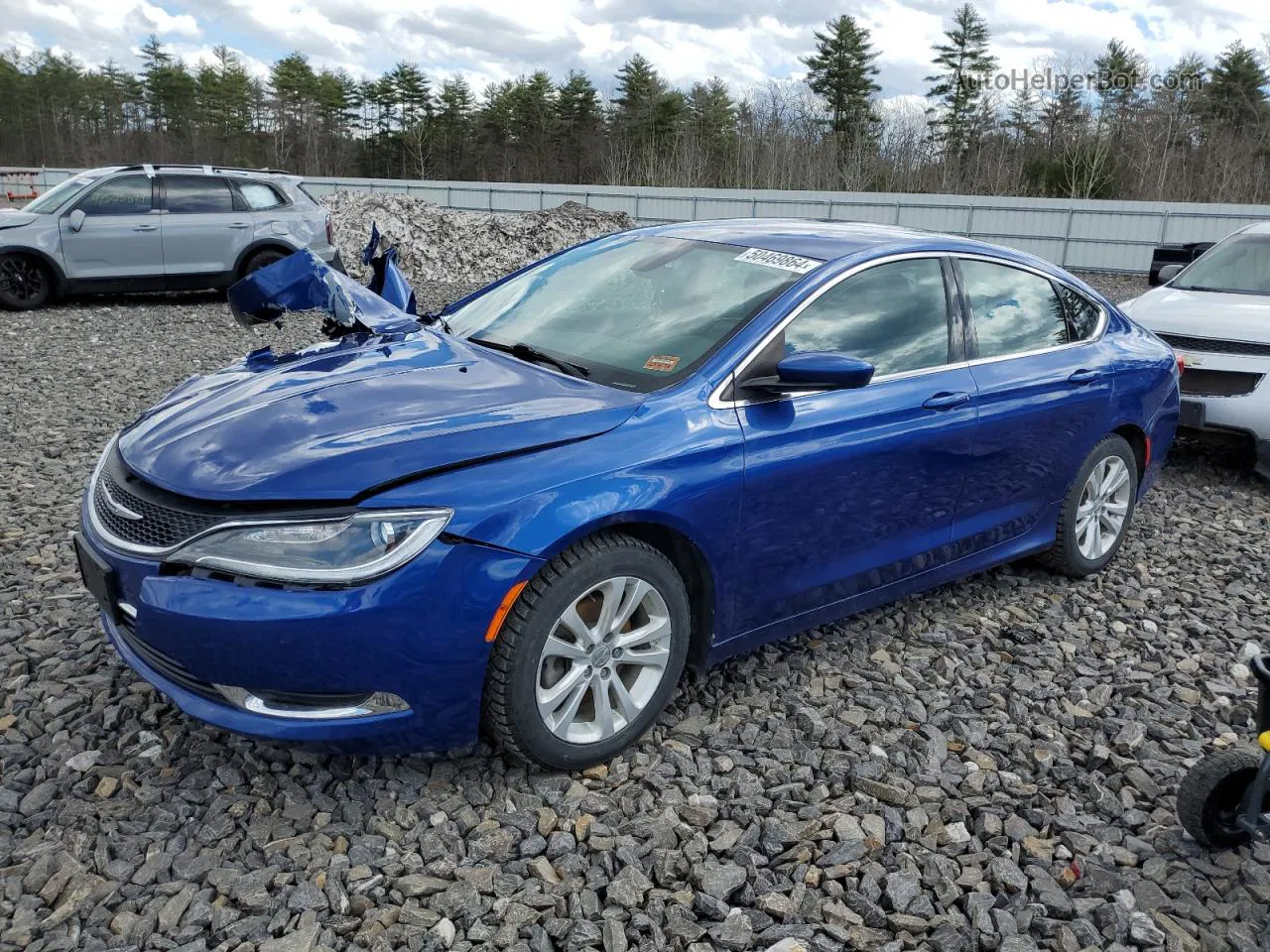 2015 Chrysler 200 Limited Blue vin: 1C3CCCAB8FN561407