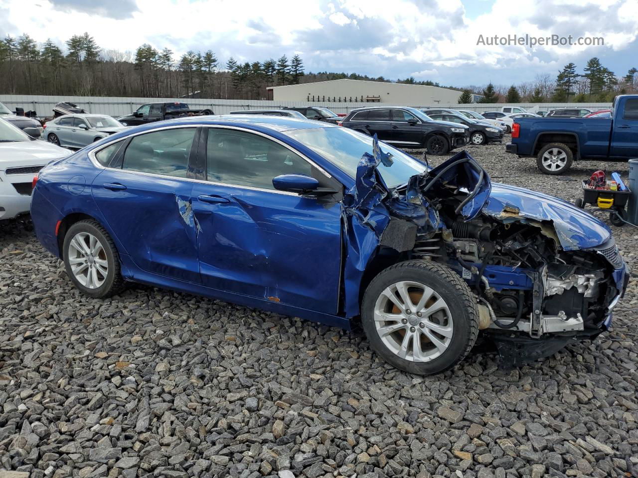 2015 Chrysler 200 Limited Blue vin: 1C3CCCAB8FN561407