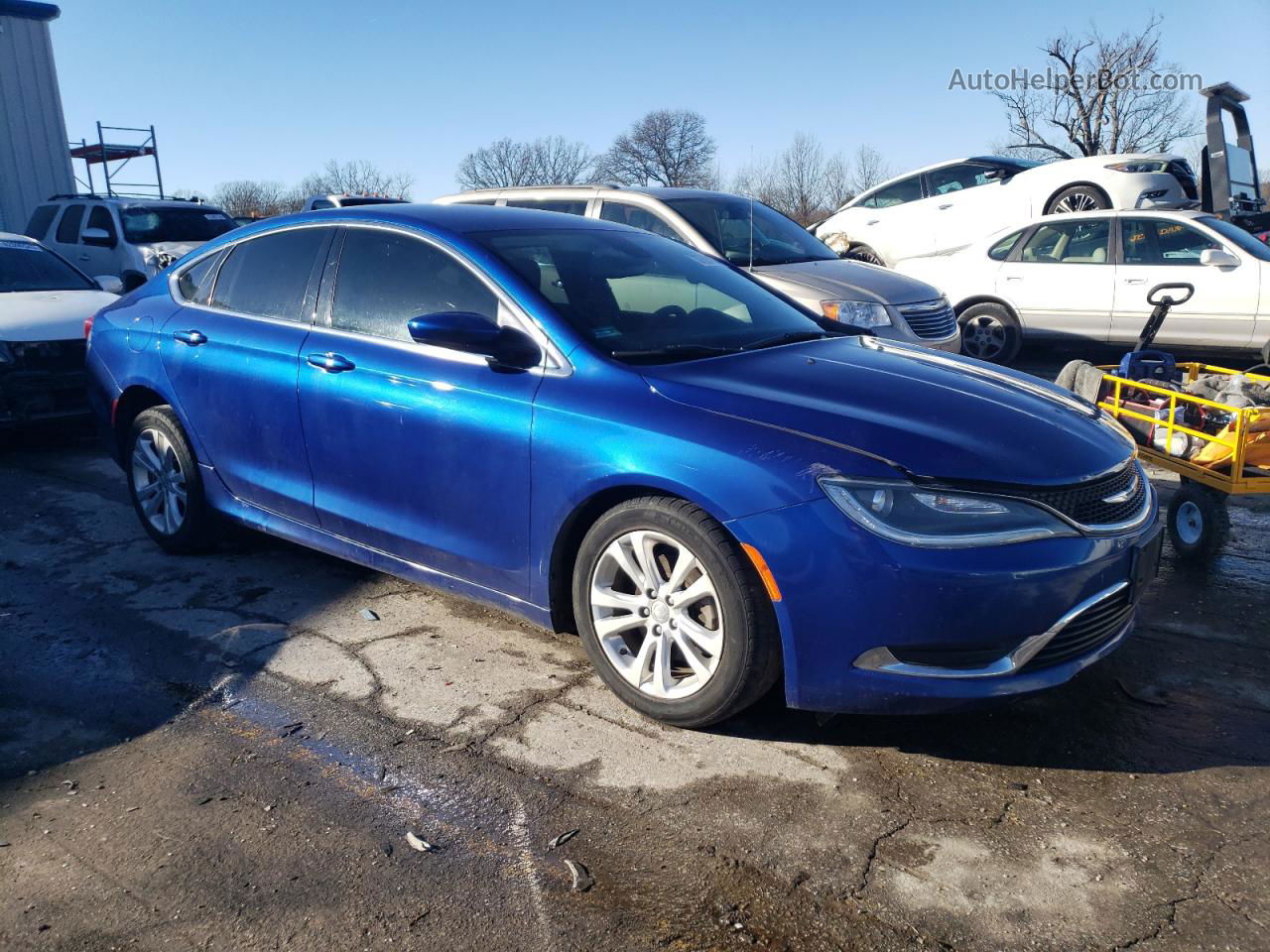 2015 Chrysler 200 Limited Blue vin: 1C3CCCAB8FN580703