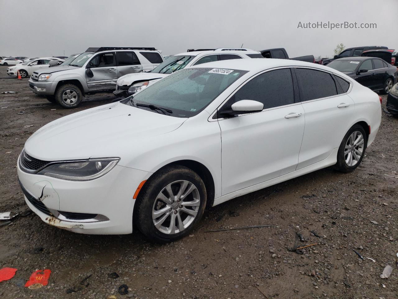 2015 Chrysler 200 Limited White vin: 1C3CCCAB8FN587036