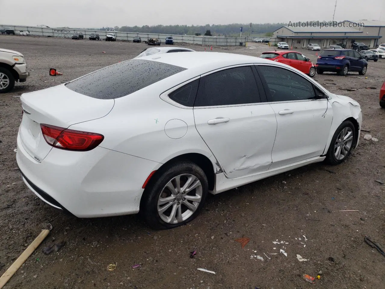 2015 Chrysler 200 Limited White vin: 1C3CCCAB8FN587036