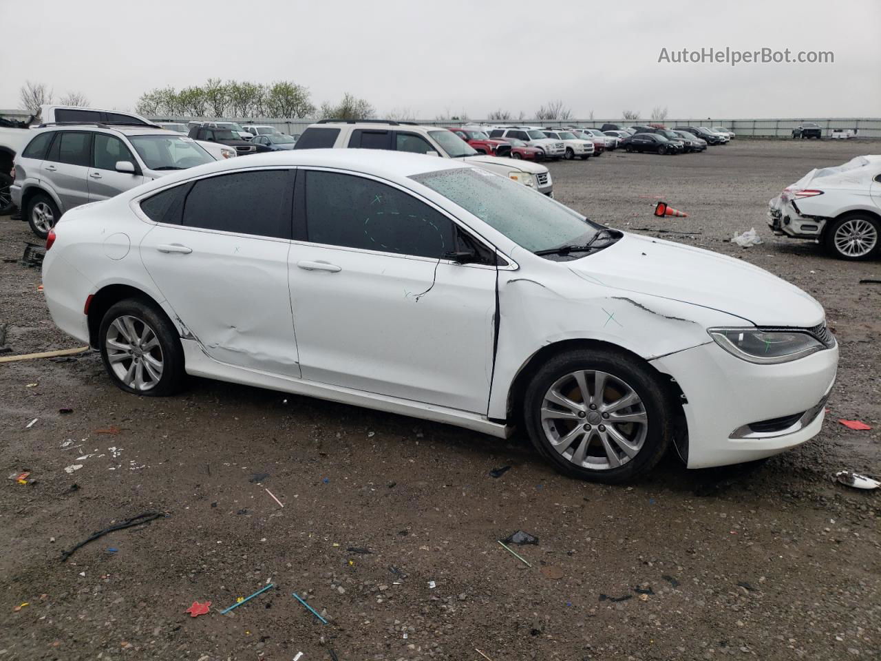 2015 Chrysler 200 Limited White vin: 1C3CCCAB8FN587036