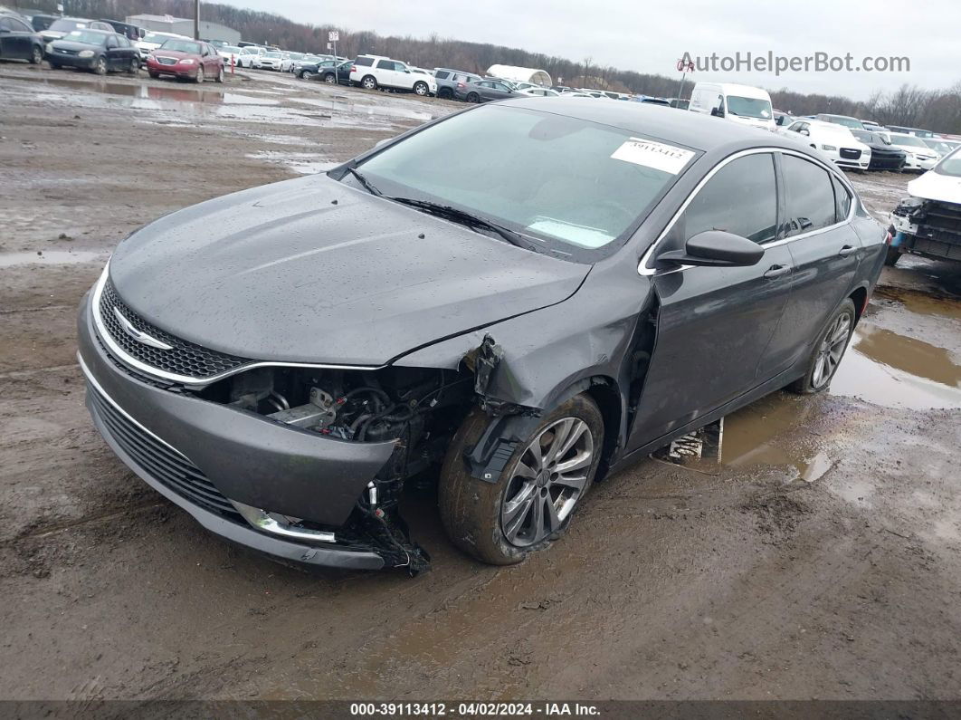 2015 Chrysler 200 Limited Gray vin: 1C3CCCAB8FN600691