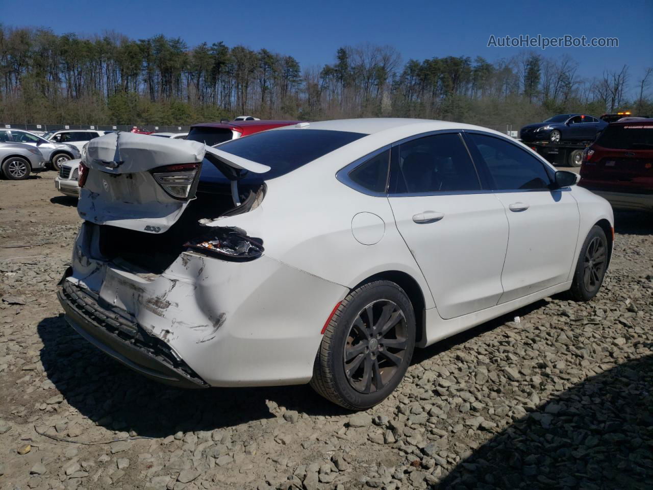 2015 Chrysler 200 Limited White vin: 1C3CCCAB8FN603462