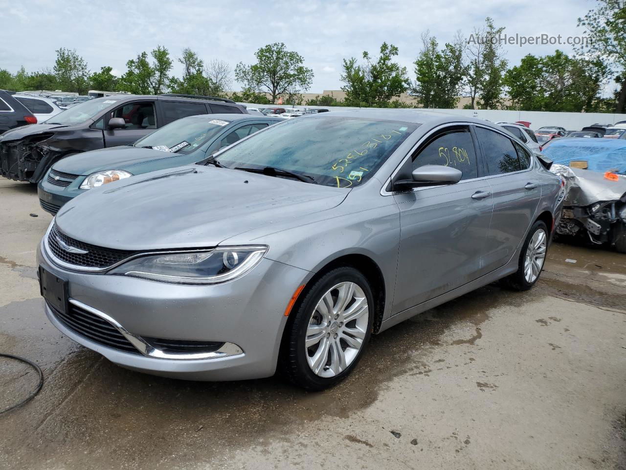 2015 Chrysler 200 Limited Серебряный vin: 1C3CCCAB8FN622514