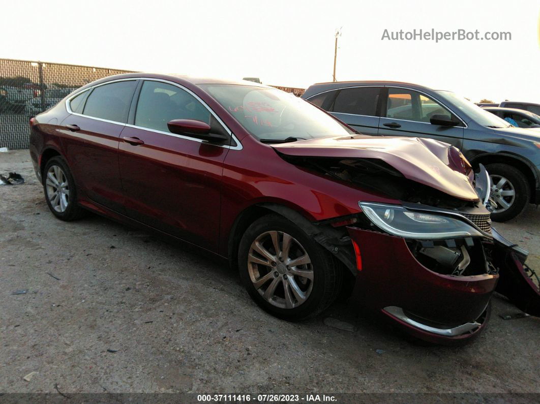 2015 Chrysler 200 Limited Red vin: 1C3CCCAB8FN649647