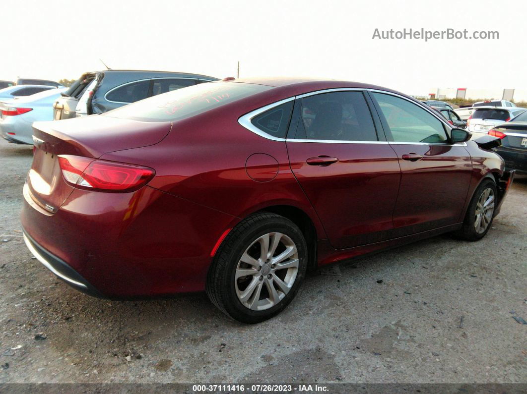 2015 Chrysler 200 Limited Red vin: 1C3CCCAB8FN649647