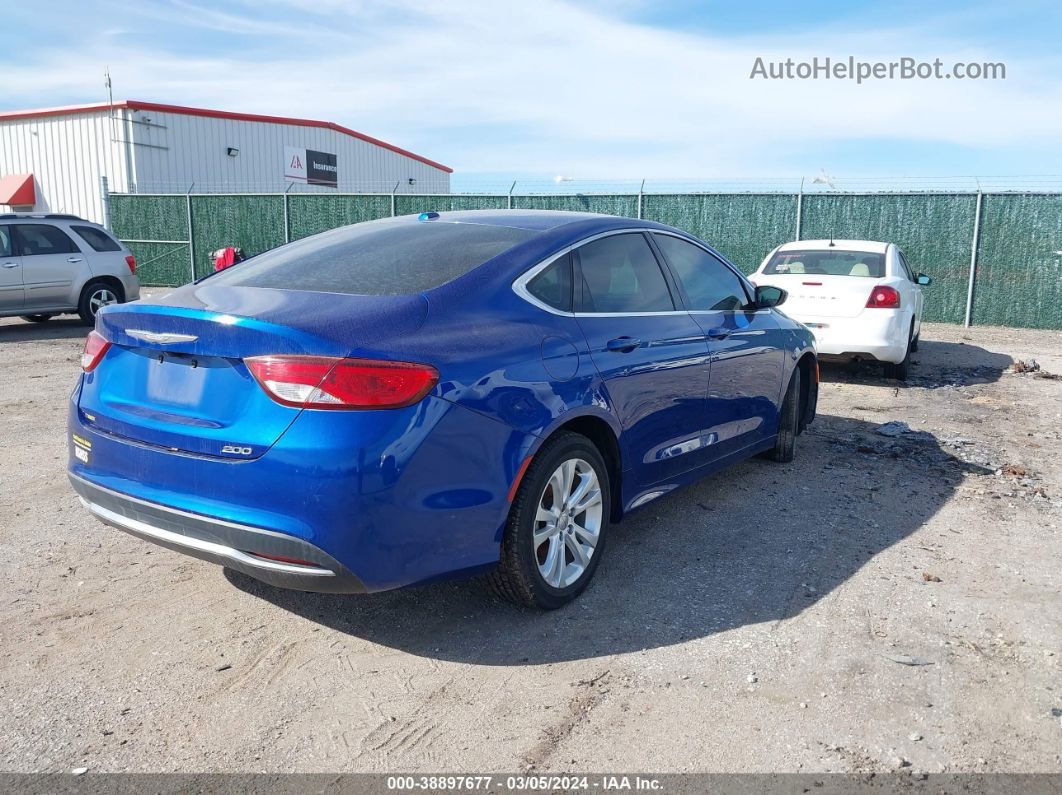 2015 Chrysler 200 Limited Blue vin: 1C3CCCAB8FN658719