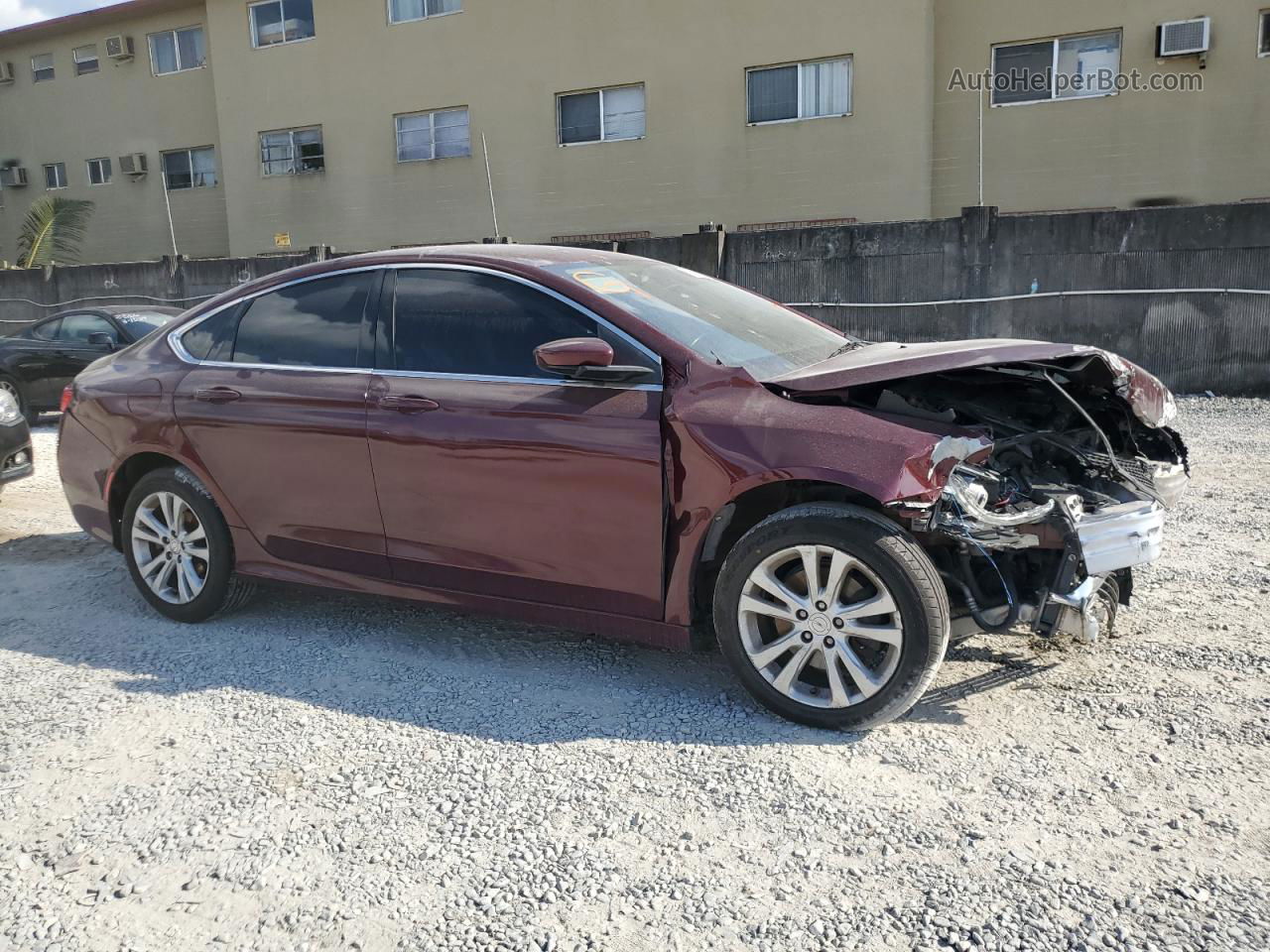 2015 Chrysler 200 Limited Burgundy vin: 1C3CCCAB8FN665332