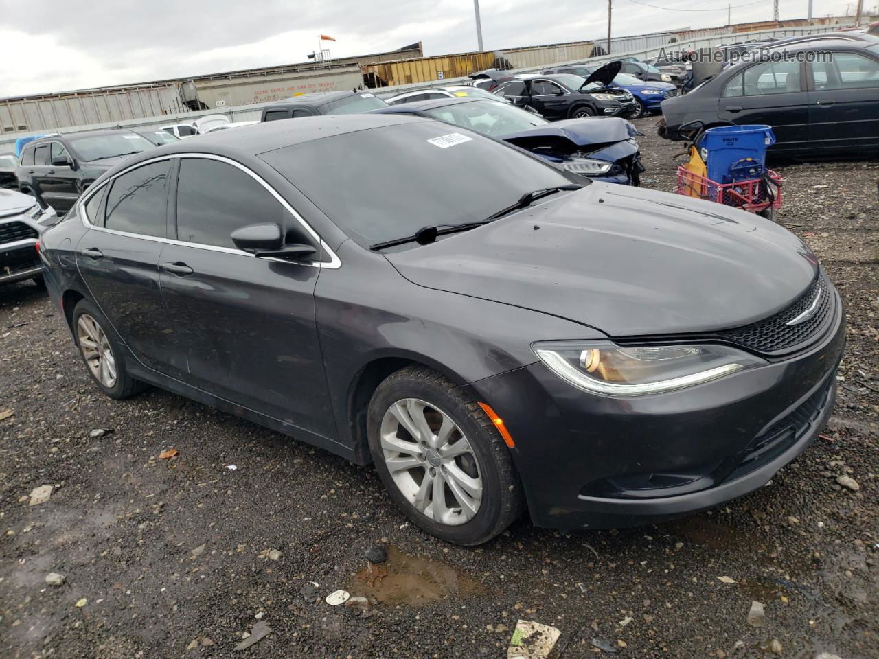 2015 Chrysler 200 Limited Gray vin: 1C3CCCAB8FN668134