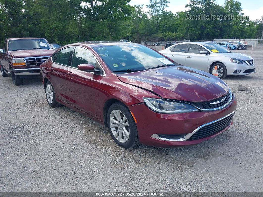 2016 Chrysler 200 Limited Red vin: 1C3CCCAB8GN115291