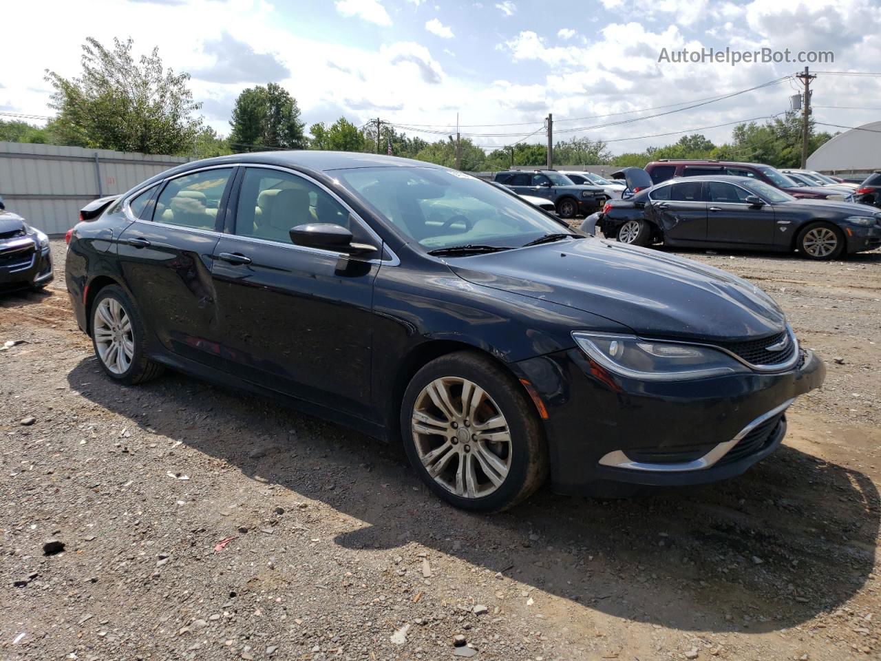 2016 Chrysler 200 Limited Black vin: 1C3CCCAB8GN119857