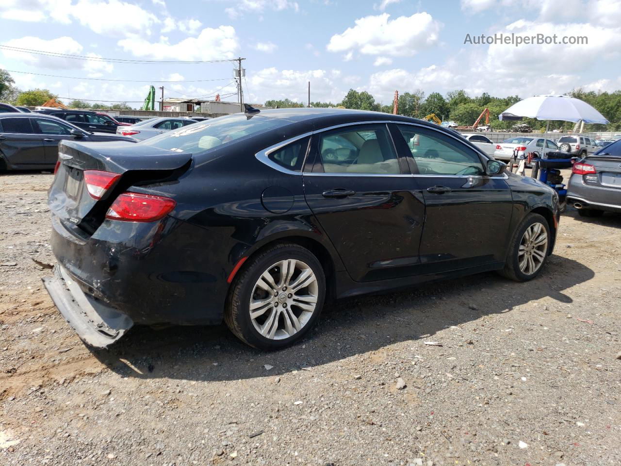 2016 Chrysler 200 Limited Black vin: 1C3CCCAB8GN119857