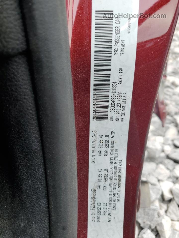 2016 Chrysler 200 Limited Red vin: 1C3CCCAB8GN126954