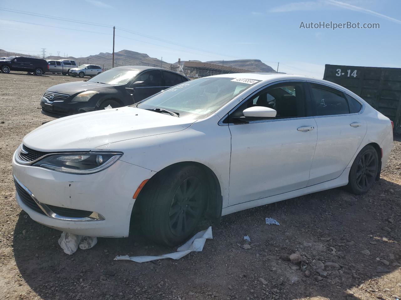 2016 Chrysler 200 Limited White vin: 1C3CCCAB8GN143933