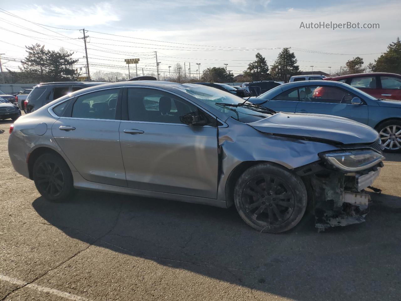 2016 Chrysler 200 Limited Silver vin: 1C3CCCAB8GN144497