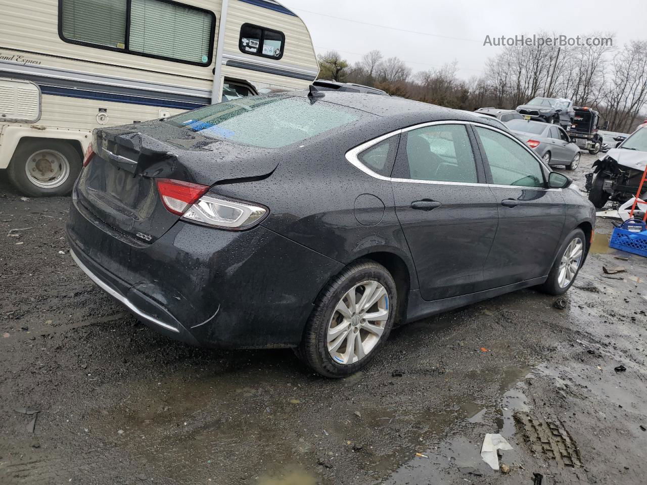 2016 Chrysler 200 Limited Black vin: 1C3CCCAB8GN194476