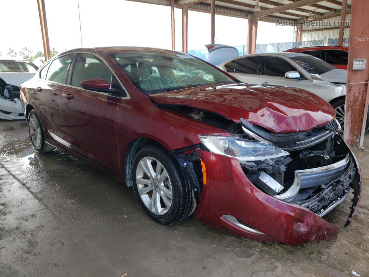 2017 Chrysler 200 Limited Burgundy vin: 1C3CCCAB8HN505664