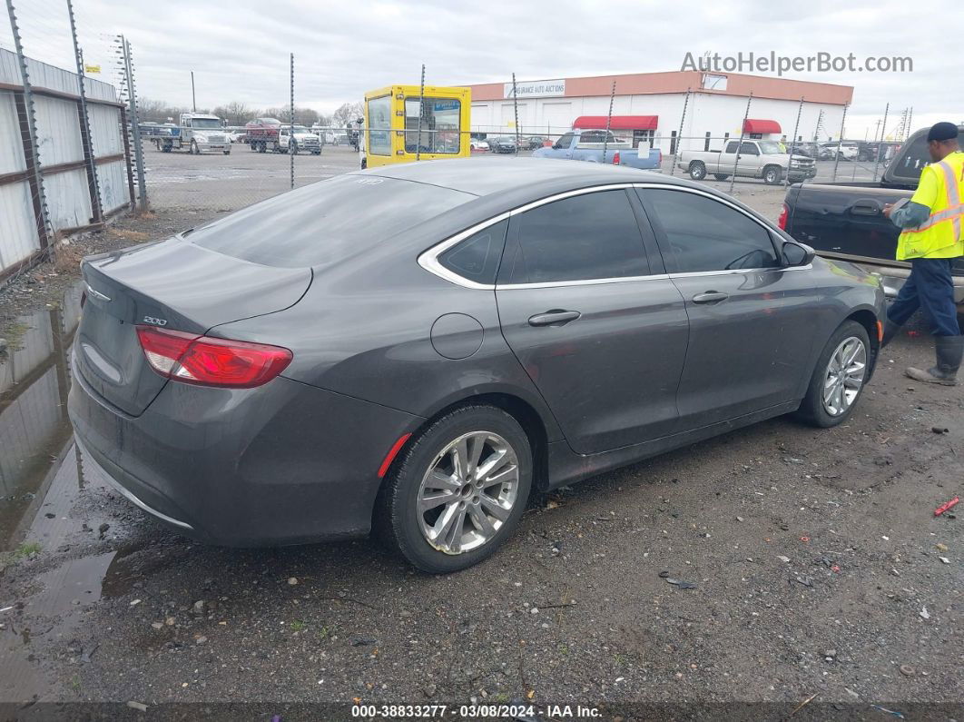 2015 Chrysler 200 Limited Gray vin: 1C3CCCAB9FN502978