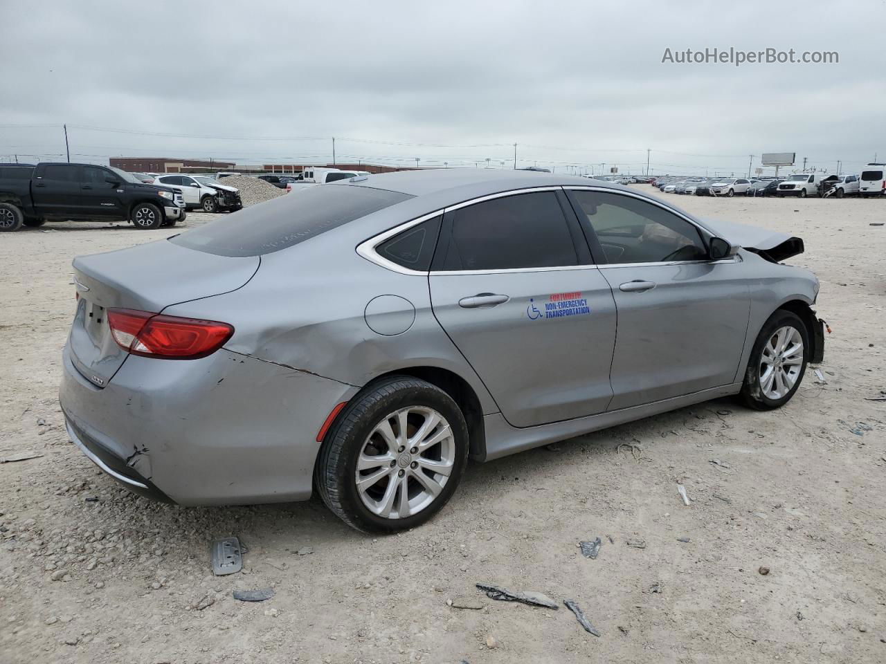 2015 Chrysler 200 Limited Gray vin: 1C3CCCAB9FN504486