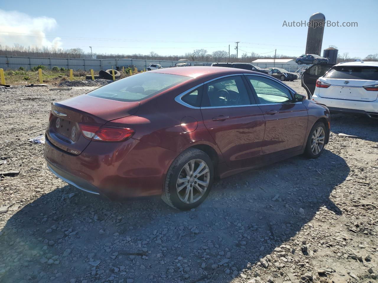 2015 Chrysler 200 Limited Бордовый vin: 1C3CCCAB9FN537987