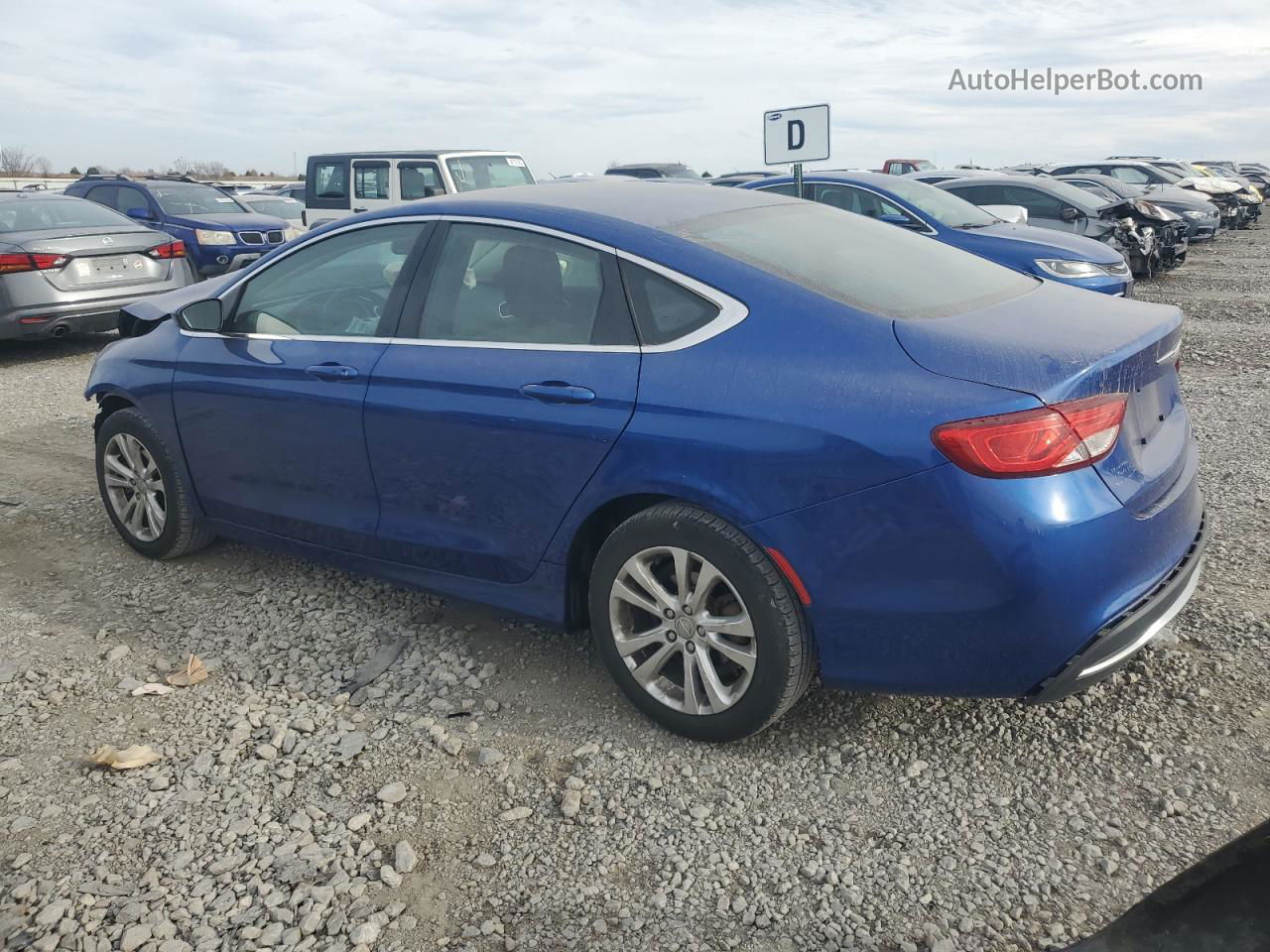 2015 Chrysler 200 Limited Blue vin: 1C3CCCAB9FN561450